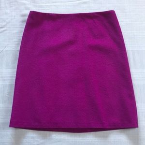 French Connection 8 Magenta Wool Blend Mini Skirt